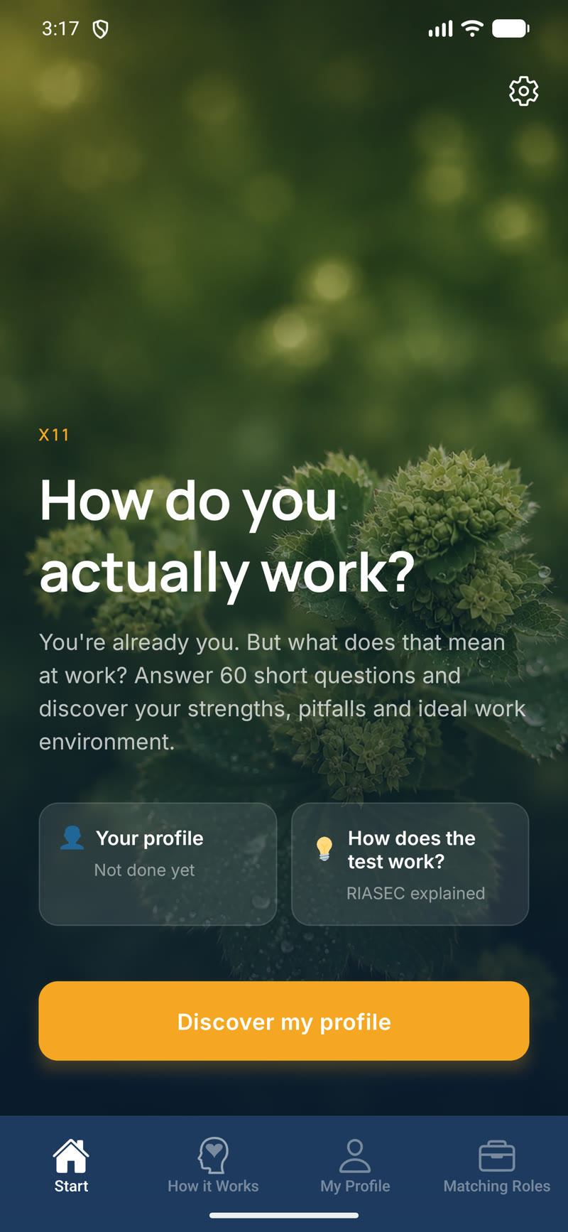 Ikzelf — start screen