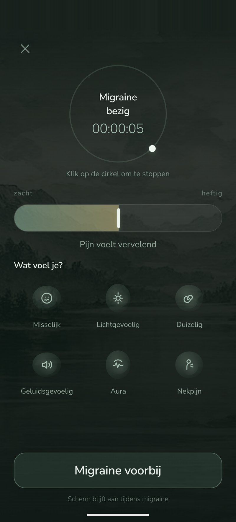 Migrenio — een aanval loggen