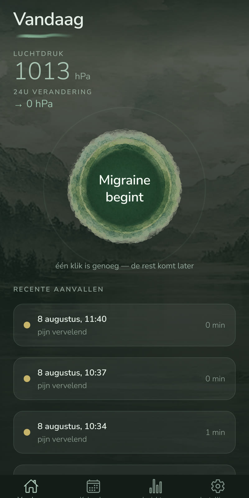 Migrenio — vandaag, met luchtdruk