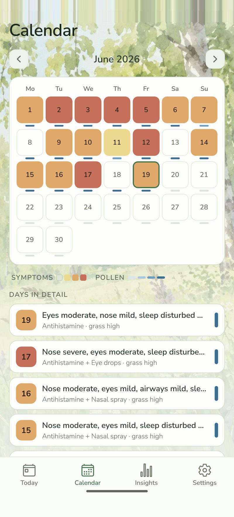 Pollenio — the season at a glance